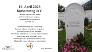 Sa, 19. Apr. 2025 Karsamstag