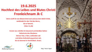 Do, 19. Juni 2025 Fronleichnam