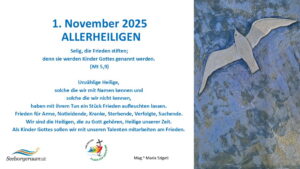 Sa, 01. Nov. 2025 - Allerheiligen